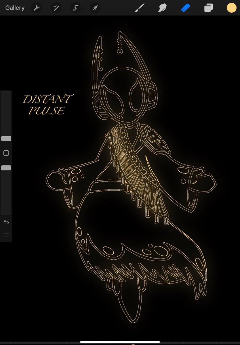 CR0WNEDAVERY's tweet image. New oc, Distant pulse. Her pseudonym is Dancing Abyss :D she has color but I really like this version of her #rainworld #rainworldoc