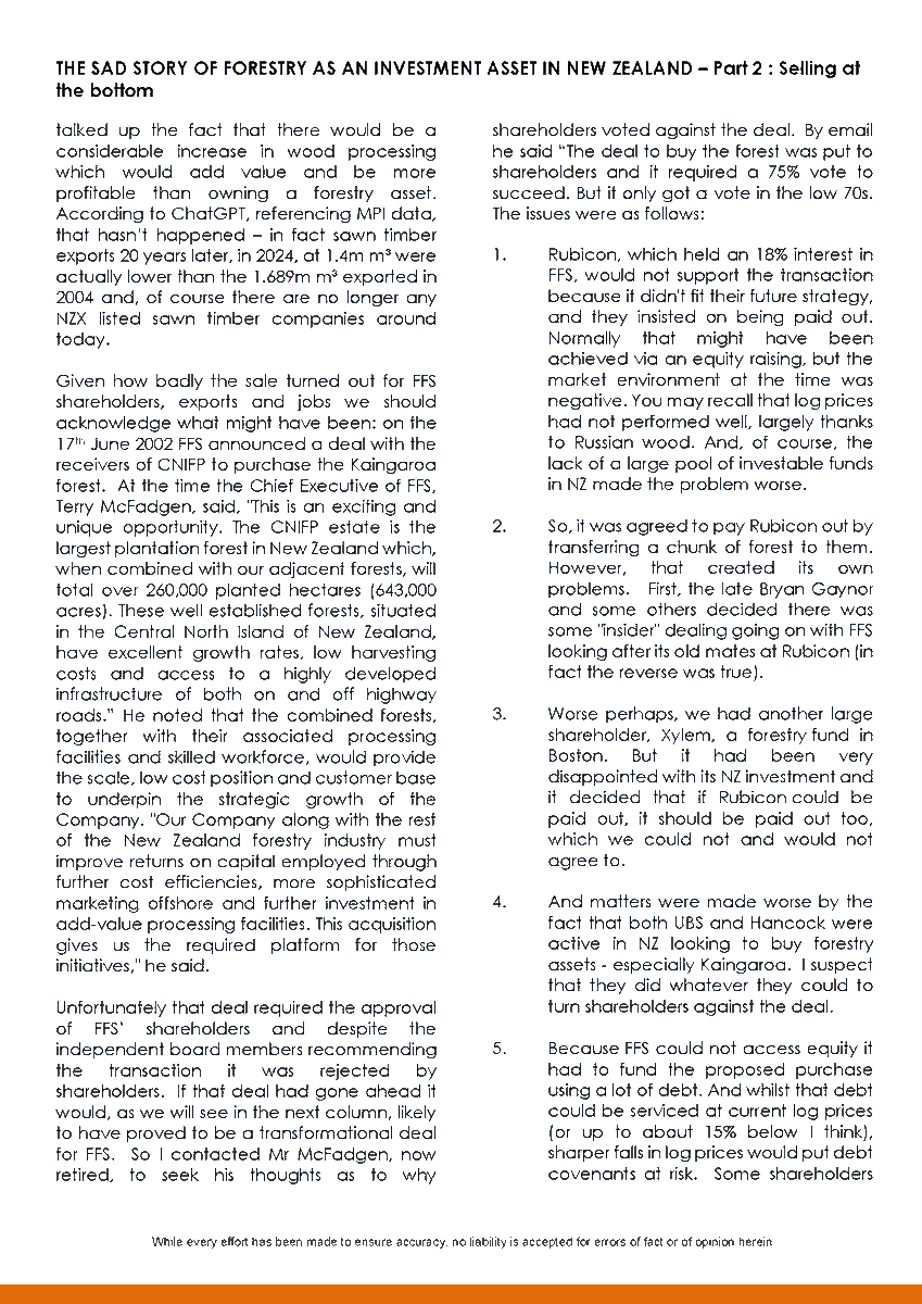 brentsheather's tweet photo. Below is my latest research: "The Sad Story Of Forestry As An Investment Asset In New Zealand - Part 2", which also appeared in the NBR. https://t.co/6WPxGsrnBX