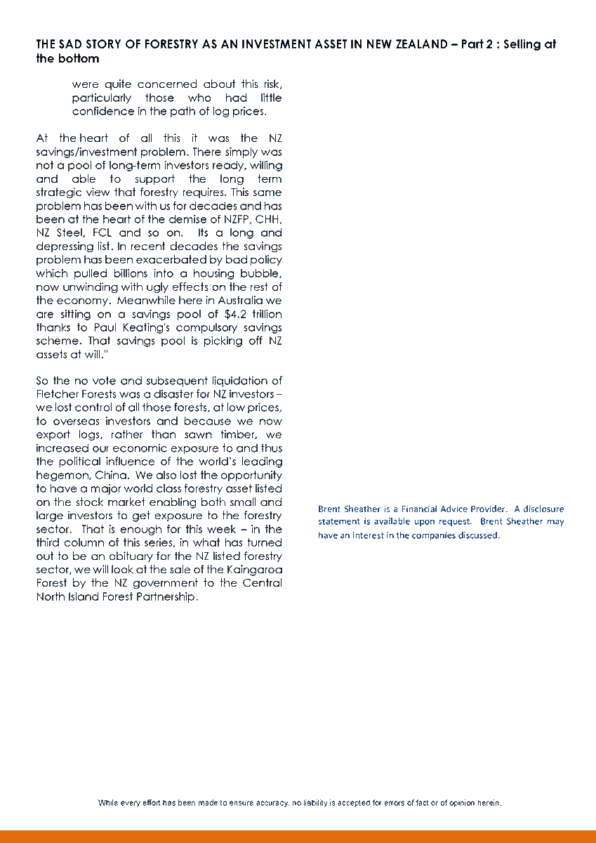 brentsheather's tweet photo. Below is my latest research: "The Sad Story Of Forestry As An Investment Asset In New Zealand - Part 2", which also appeared in the NBR. https://t.co/6WPxGsrnBX