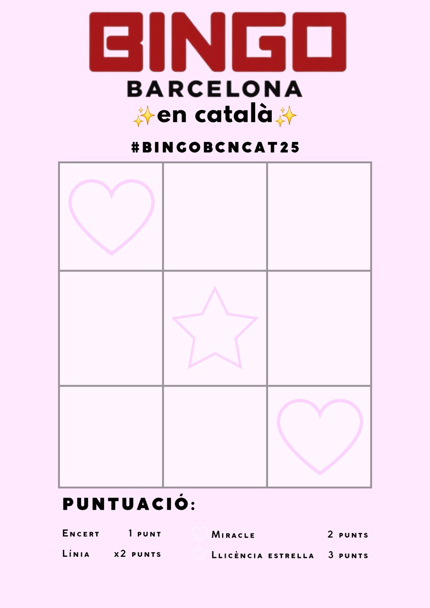 ladymangahep's tweet image. El @elmangazin m&apos;ha recordat que &quot;it&apos;s timeeeeeee&quot; (us ho heu d&apos;imaginar a lo Mariah Carey) així que un any més us porto la plantilla del bingo pel @MANGAbcn ✨️en català✨️

Lluiteu pels vostres somnis i etiqueteu-me que sempre m&apos;agrada veure-les 💖

#bingobcncat25
