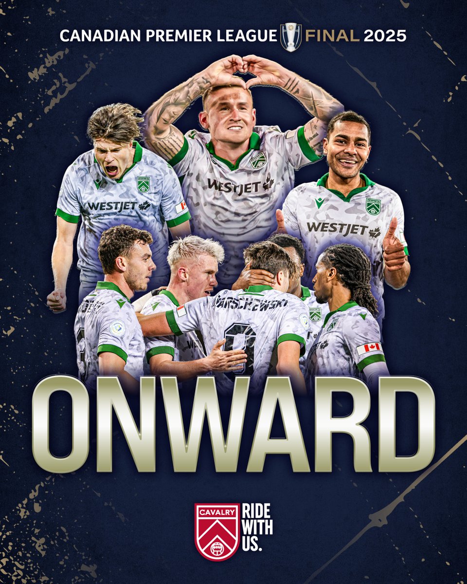 𝗢𝗡𝗪𝗔𝗥𝗗 𝗧𝗢 𝗧𝗛𝗘 𝗙𝗜𝗡𝗔𝗟! 🏆

We will be facing <a href="/atletiOttawa/">Atlético Ottawa</a> in the 2025 @cplsoccer Final on Sunday, November 9 at 3 p.m. MT at TD Place Stadium in Ottawa, ON.

#CPLFinal #CavsFC #RideWithUs
