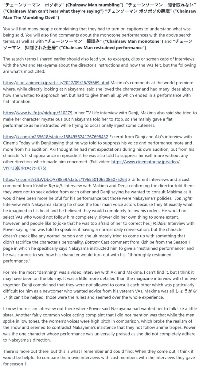 Learning that Japanese viewers hate the Chainsaw Man TV anime because it was literally unintelligible most of the time. The reason why the compilation is being praised is that most of the lines were re-recorded and now it actually sounds like the characters have energy.