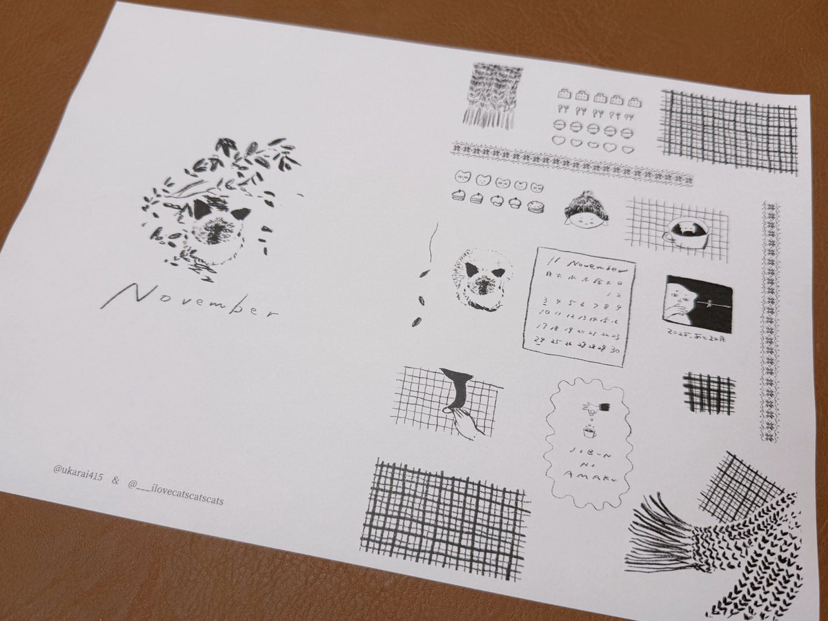 羽化さんのきまぐれペーパー🐈
今月も印刷してきた！！
「2025,あと2ヵ月」の顔かわいくてすき♡

instagram.com/p/DQRXZ5uAYZj/…