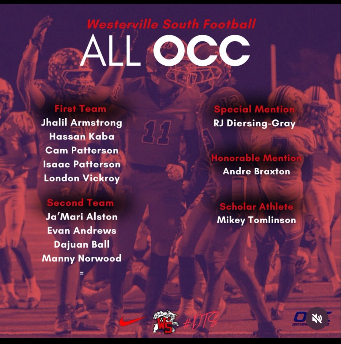 London 1st team all OCC.
