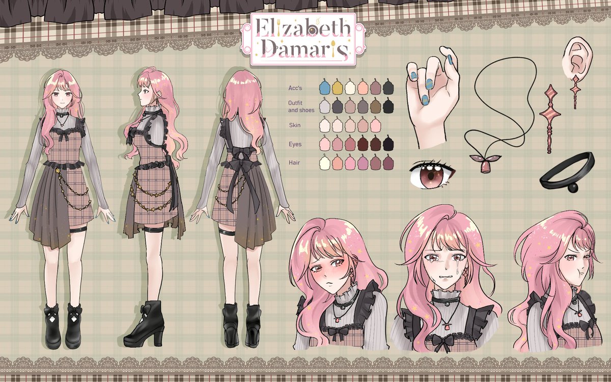 『Character Sheet』

Miss pink waitress at your services~♡
Aku Elizabeth Damaris siap melayani kalian!

Fan Name : DamKar
Fan Mark : 🎀

General : #ElizabethDamaris
Live : #DamariStage
Clips : #DamarisClip
Fanart : #DamarisGalery
Memes : #Elimao
NSFW : #ElizaFeet