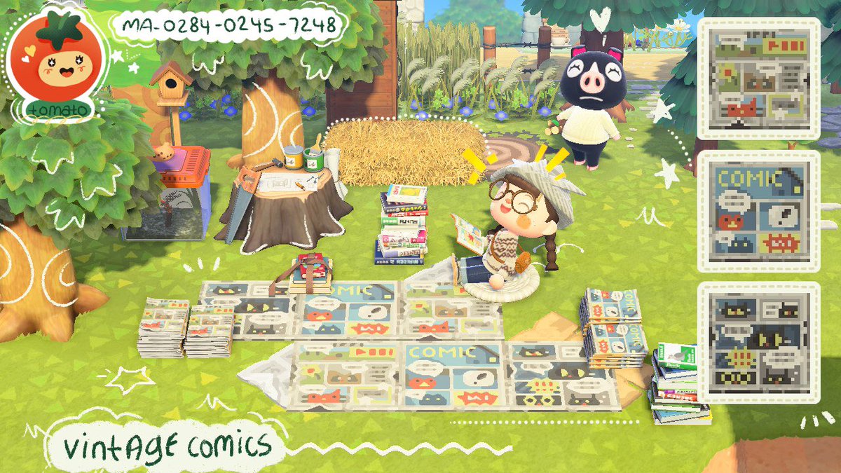 KKatCosmicCove's tweet image. It’s been a while but I wanted to share some codes I’ve made recently on 🍅彡Tomatoִ ࣪𖤐.ᐟ 🍅I hope you’ll like them! 🥰Please check my carrd for additional designs I’ve made🙇🏻‍♀️

Paper &amp;amp; cardboard edges inspired by @/maako2_ on 📷

#ACNH #ACNHDesign #AnimalCrossing
#どうぶつの森