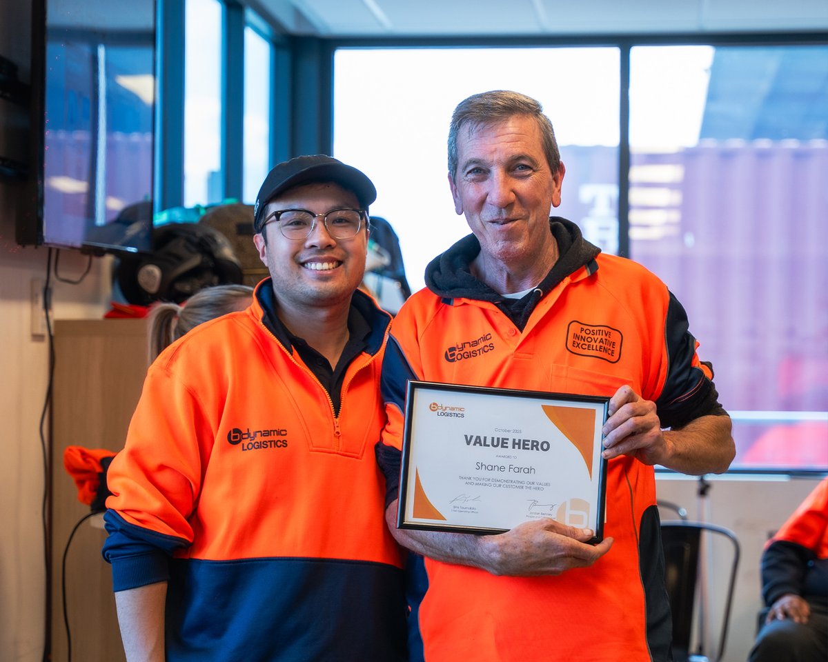 bdynamiclog's tweet image. Our October Value Heroes across our Sydney! You truly embody what it means to live our values every day. 🧡
Your commitment to being Positive, Innovative, and striving for Excellence doesn’t just get the job done it inspires everyone around you.