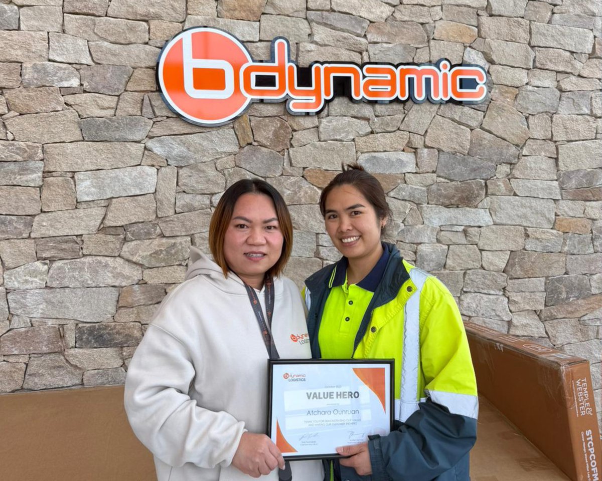 bdynamiclog's tweet image. Our October Value Heroes across our Sydney! You truly embody what it means to live our values every day. 🧡
Your commitment to being Positive, Innovative, and striving for Excellence doesn’t just get the job done it inspires everyone around you.