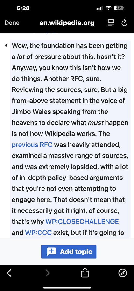 ryangrim's tweet image. Looks like a huge scandal developing inside Wikipedia, with top dog Jim Wales swooping in to edit the Gaza genocide article and some others, buckling to pressure from the ADL and Israel.