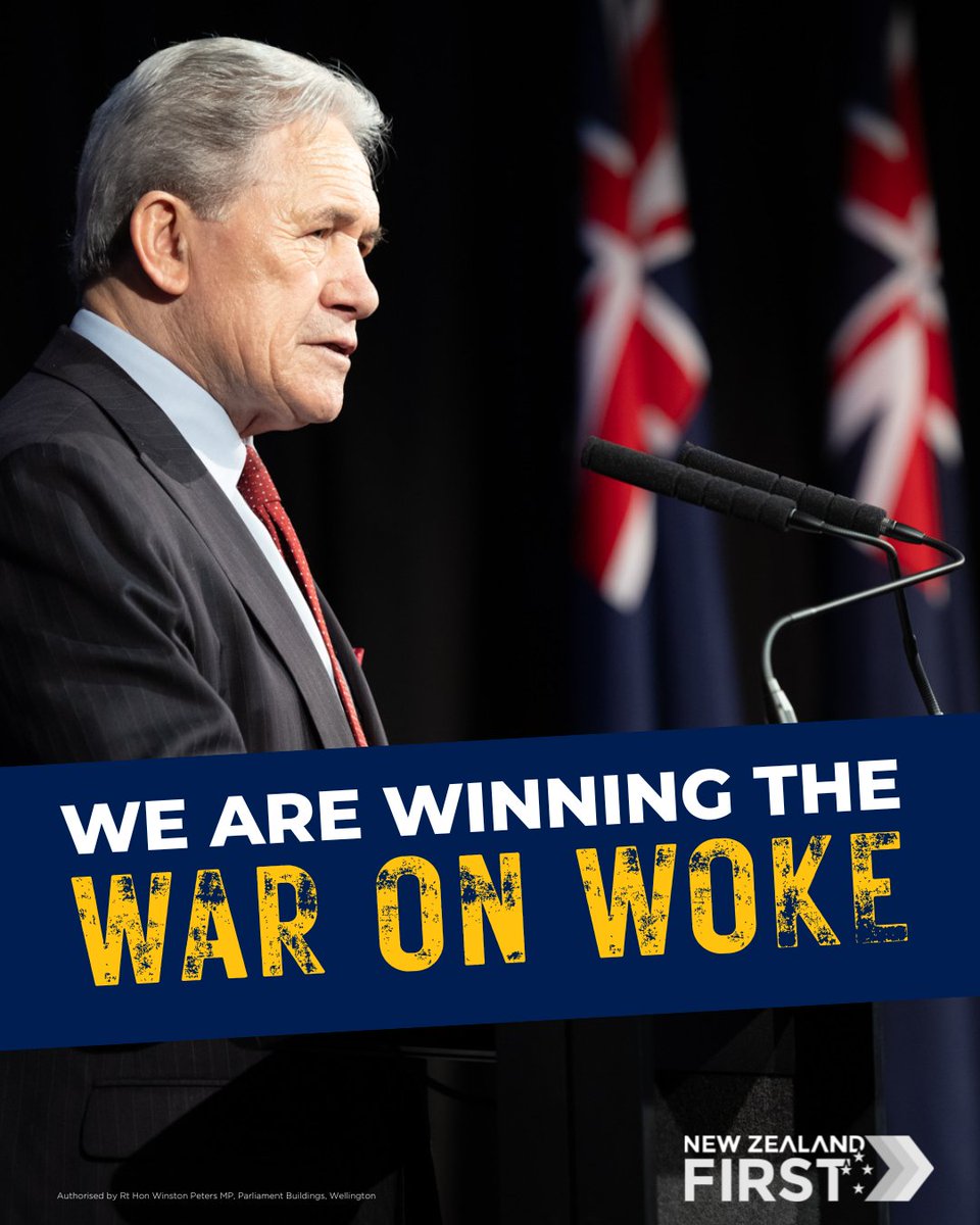 nzfirst's tweet image. &quot;We are winning the war on woke.  The woke ‘Relationship and Sexuality Guidelines’ have been removed from the school curriculum and have been replaced with a curriculum that actually educates, not indoctrinates. There is more to come very soon on New Zealand winning the ‘war on…