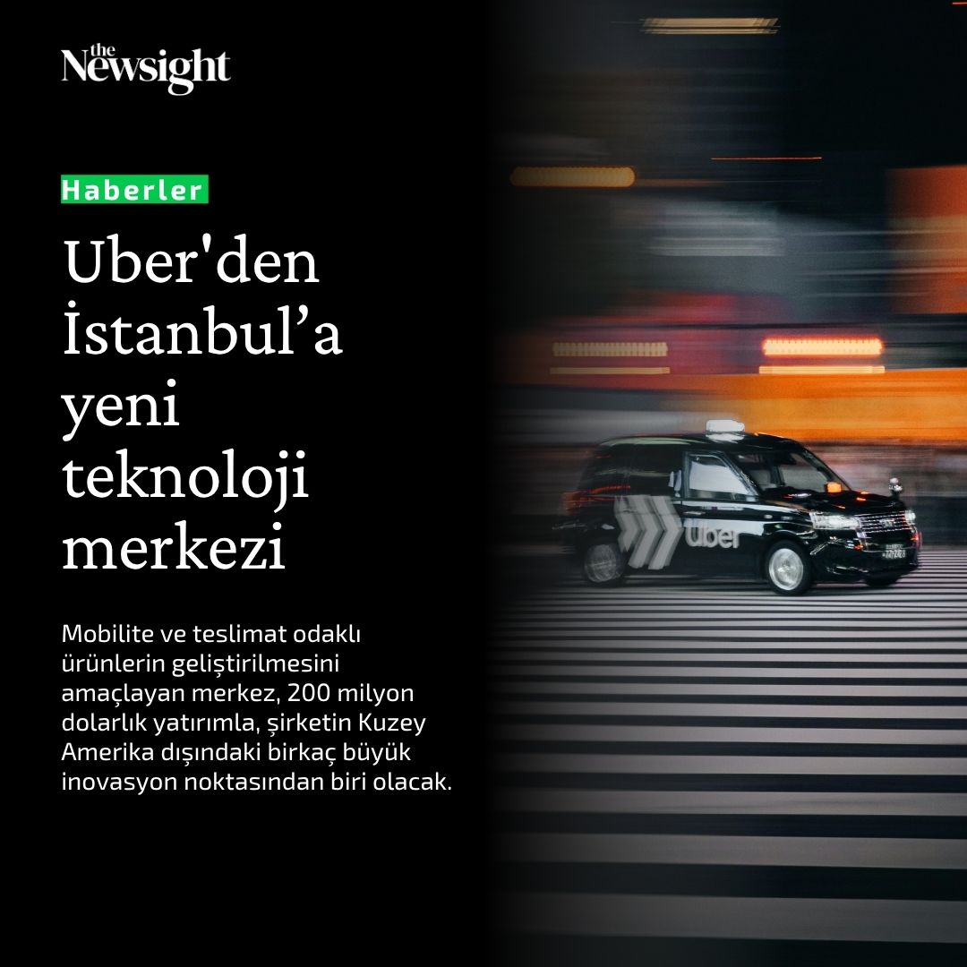 Uber, İstanbul'da teknoloji merkezi açıyor.

Önümüzdeki 5 yılda Türkiye’de toplam 200 milyon dolarlık yatırım planladığı açıklanan Uber'in aynı zamanda ülkedeki teknoloji çalışanı kapasitesini iki kattan fazla artırma hedefi bulunuyor.

Detaylar için👇

🔗 thenewsight.com/haberler/uberd…