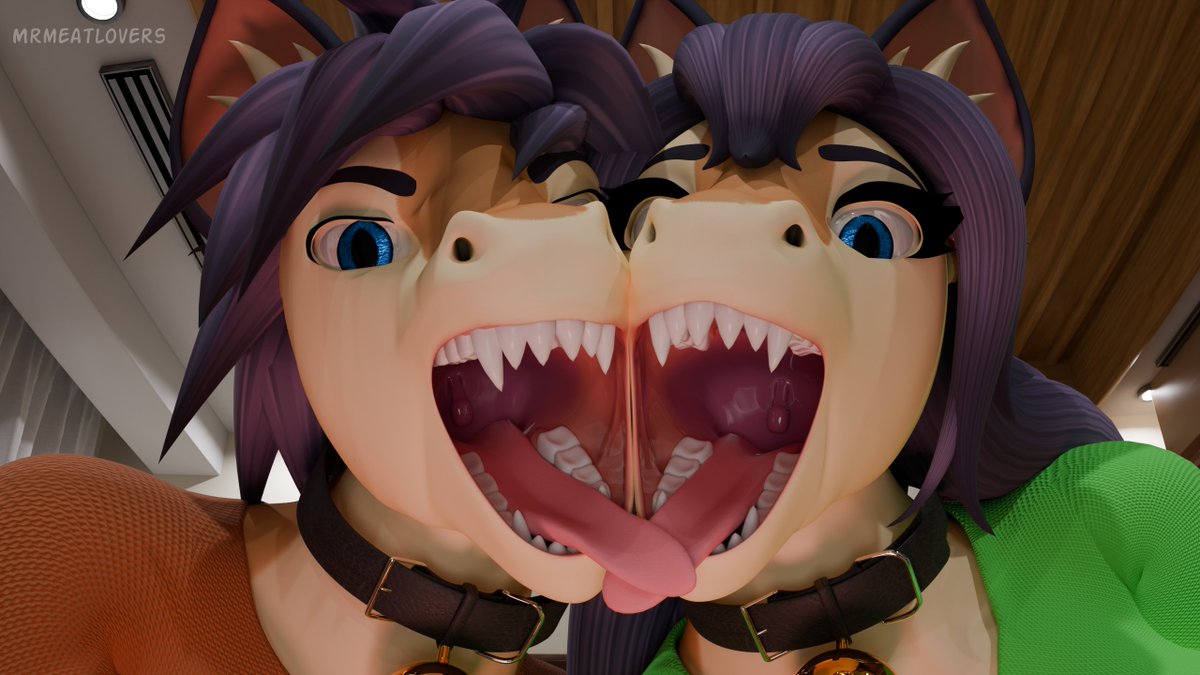 hezroar's tweet photo. Bet you've never seen a double mawshot before :3 https://t.co/S1ER1v0NRu