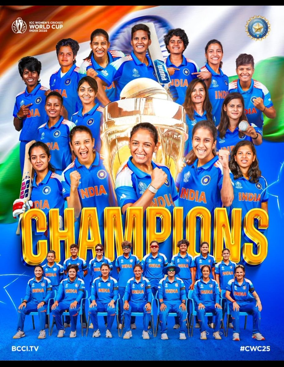 Pakshalchajjed's tweet image. Women in blue created history.

#congratulations Team INDIA

#CHAMPIONS2025

#indvssa #WomensWorldCup2025 #WomensWorldCupfinal #savsind #INDvsAUS