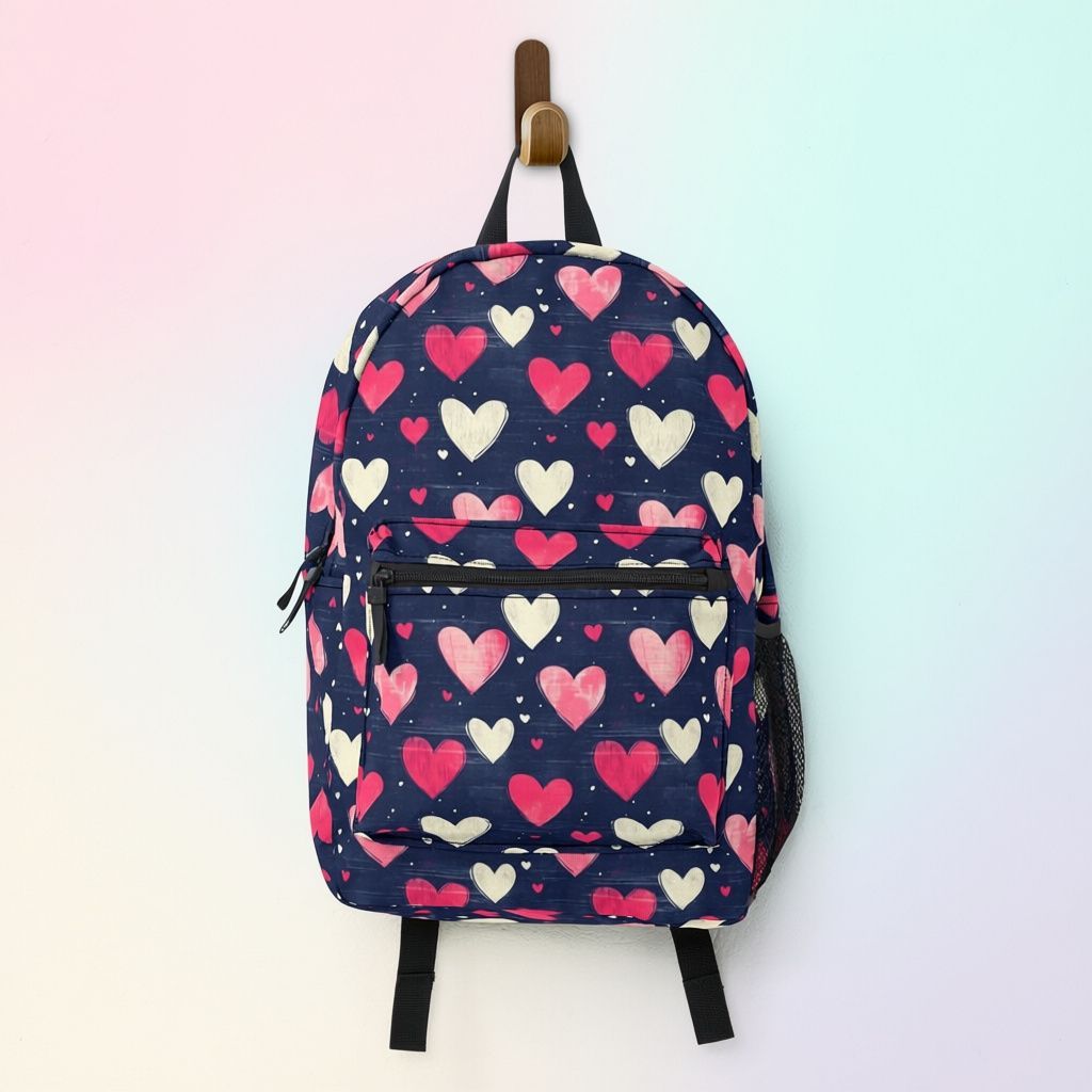 magicpixelsshop's tweet image. Backpack Sweetheart Confetti features a pink and white heart pattern on a classic silhouette. Playful style for class, commute, or weekend plans.
        
#Backpack #HeartPattern #PinkAesthetic #EverydayCarry #Style #Fashion #GiftIdeas #BackToSchool #Trending