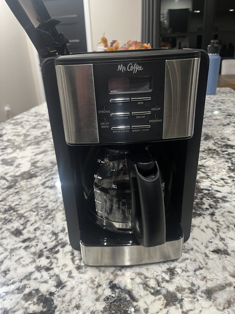 Steve_Gotti's tweet photo. Hi @mrcoffee — love your products, but my coffee maker suddenly stopped working and didn’t even make it to 1 year of age (sad it lived such a short life)  and leaks. I’ve tried troubleshooting to no avail. Any way you can help a loyal (and very caffeine-deprived) customer out? https://t.co/CgJkes8tf6