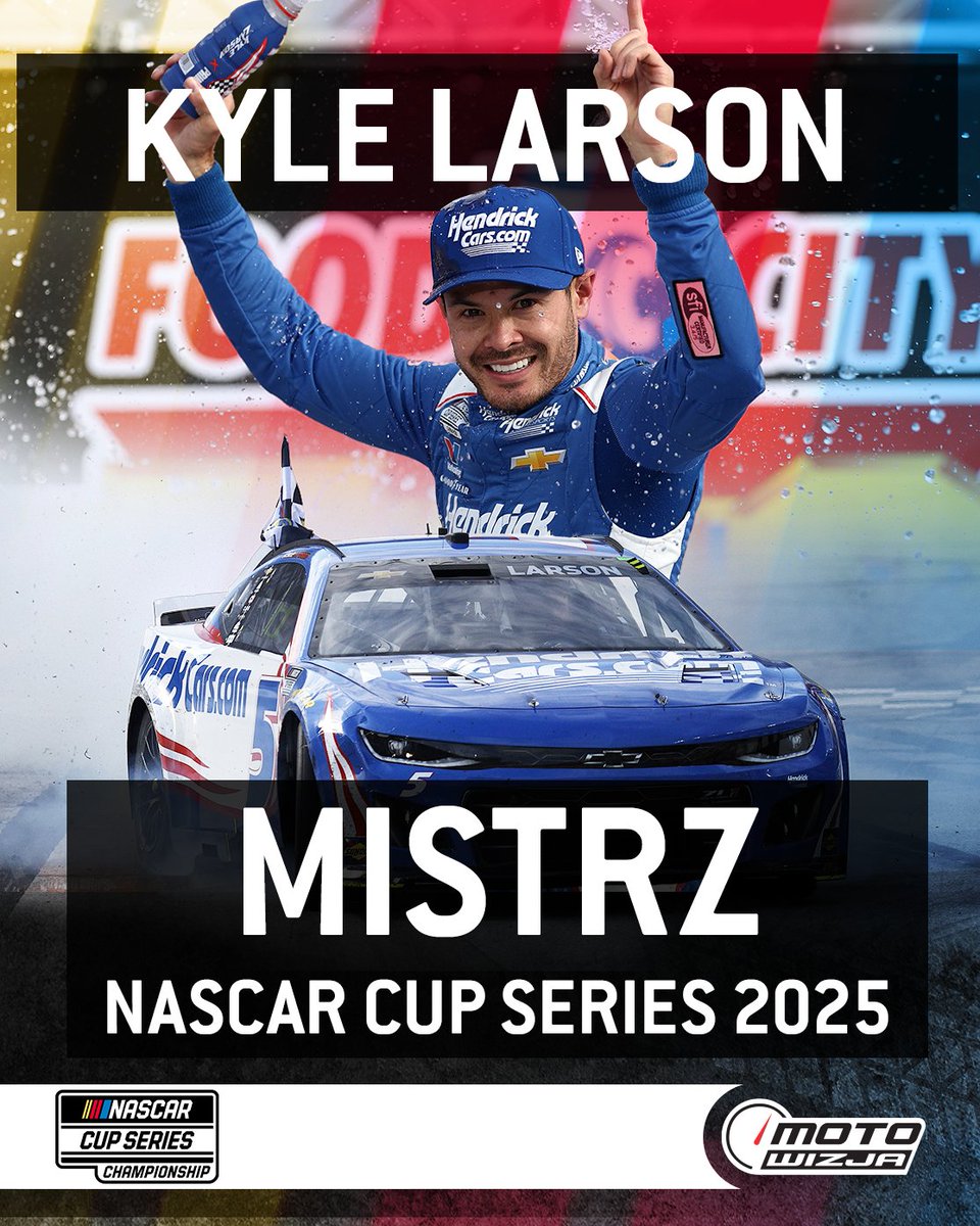 Po najbardziej szalonym wyścigu mistrzowskim w historii, Kyle Larson jest drugi raz w karierze mistrzem pucharowej serii NASCAR.

Co to była za noc 🤯

#NASCARwizja #Motowizja