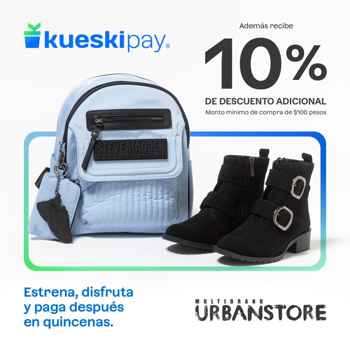 ¿Listo para comprar sin complicaciones? 😎

Con KueskiPay estrenas hoy y pagas después, ¡sin tarjeta ni intereses!

🛍️ Compra fácil, rápido y seguro.

👉 Ven a Urban Store, elige KueskiPay y haz tuyo lo que quieras

#PagaConKueskipay