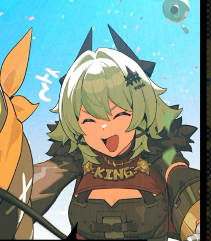 “There's more where that came from—Happy Birthday Yuzuha!! Here take this! Hope I got your size right!”

Caesar ambushes the redhead and puts a jacket on her shoulders. The same style as the Sons of Calydon's.