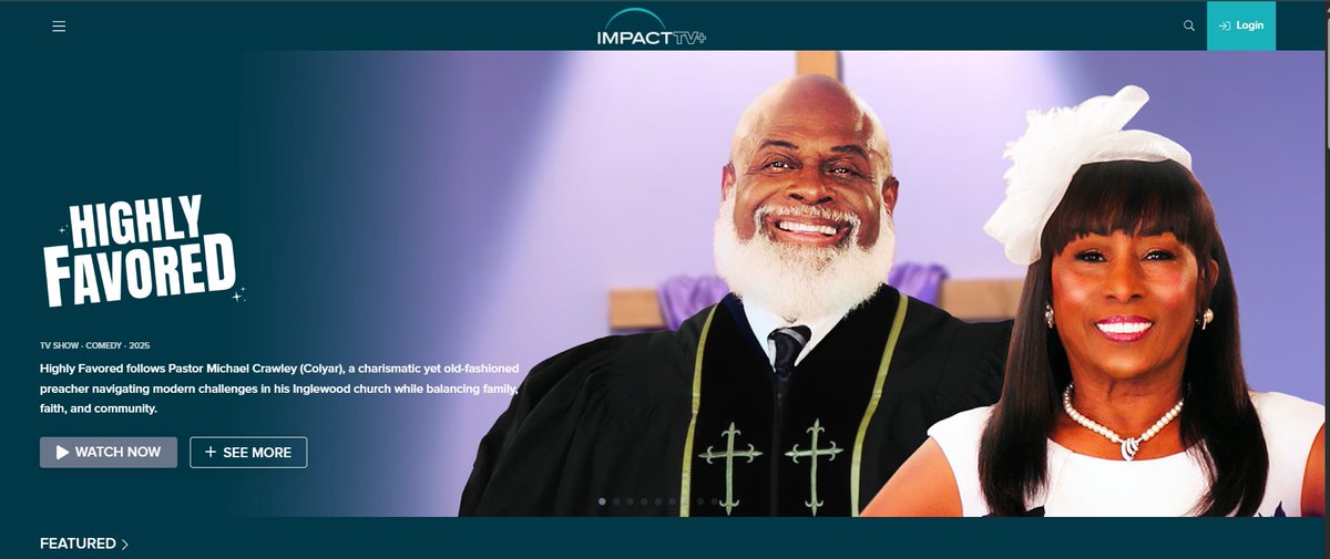 #NowStreaming Highly Favored follows Pastor Michael Crawley (Colyar), a charismatic yet old-fashioned preacher impacttvplus.com/show/highly-fa… navigating modern challenges in his Inglewood church while balancing family, faith, &amp; community! #HighlyFavored #MichaelColyar #IndieAdvancement