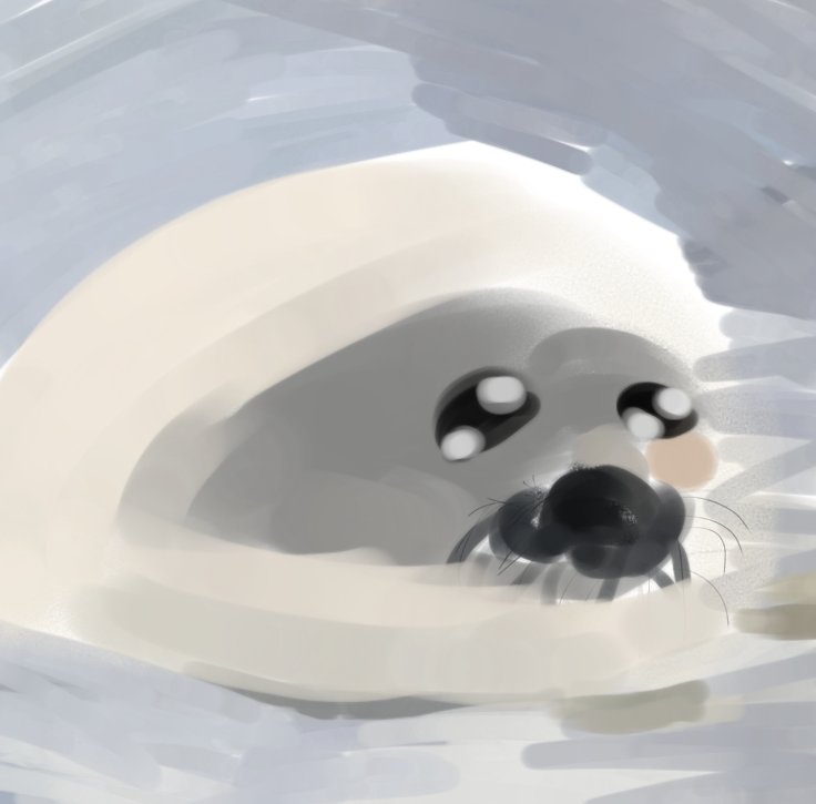 shishikusaryou's tweet image. Seal drawing  ?! #sealtwt #sealart