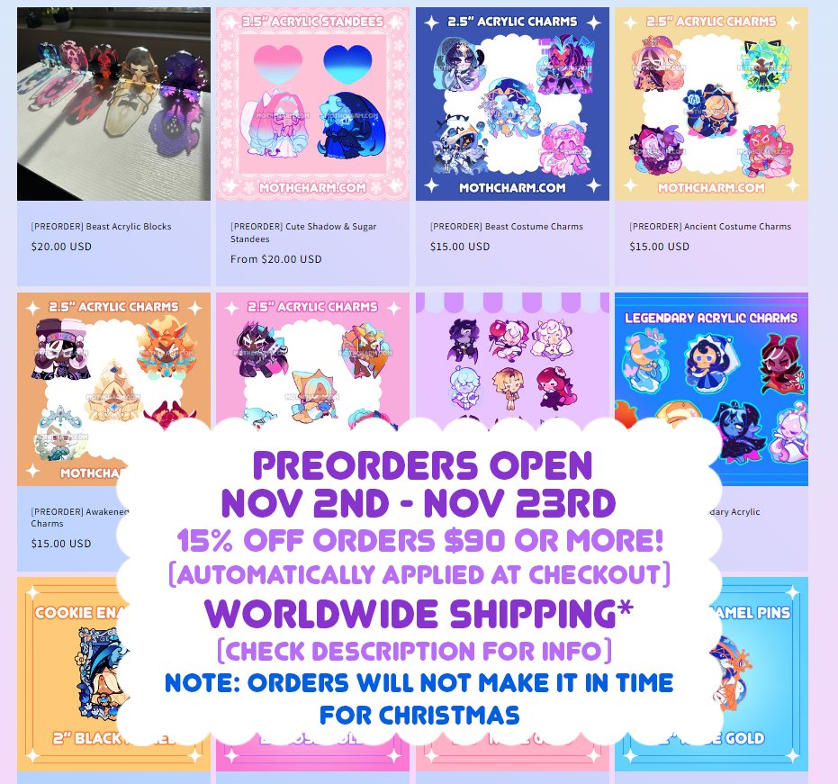SHOP IS OPEN!!!!!!!!!!!!!!!!!!!!! preorders last until november 23rd. #cookierun 
*NOTE: we can't ship to the European Union at the moment :( Sorry about that!