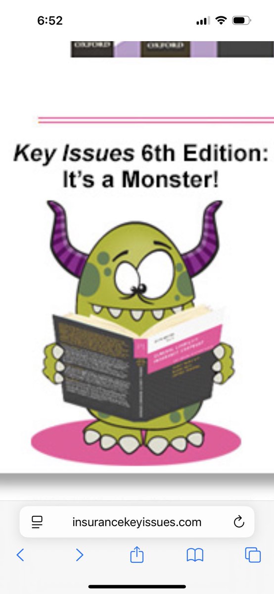 I am pleased to announce that the 6th edition of “Insurance Key Issues” was published on Friday. It’s the biggest update ever. The new edition adds over 1,000 new cases and the 2 volume set comes in at nearly 1,300 pages.  It’s easy to find on Amazon. I hope you can check it out!