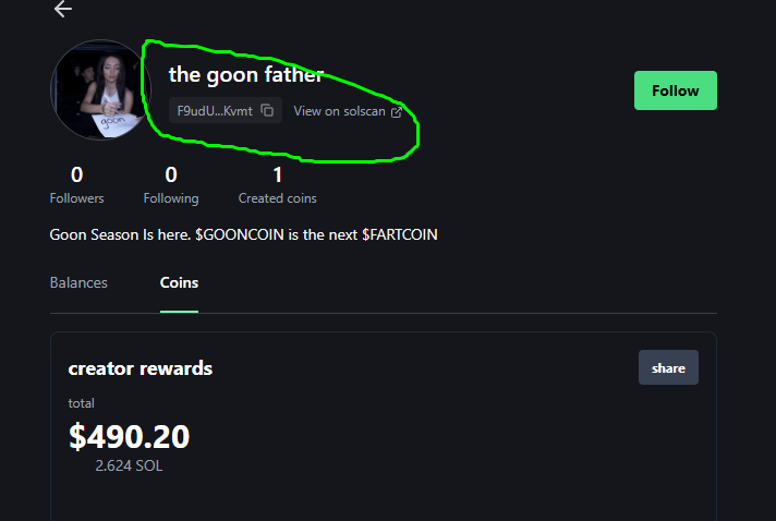 TradewithClark's tweet photo. @G00ncoin wow @trollfather rugged 25 coins.

@pumpdotfun this guy deviously stole the coin and used a different wallet to claim fees, his rugger account funded the wallet that claimed the cto 

Proof:
https://t.co/hFY69zv4m0 https://t.co/Gl79XjuyEQ