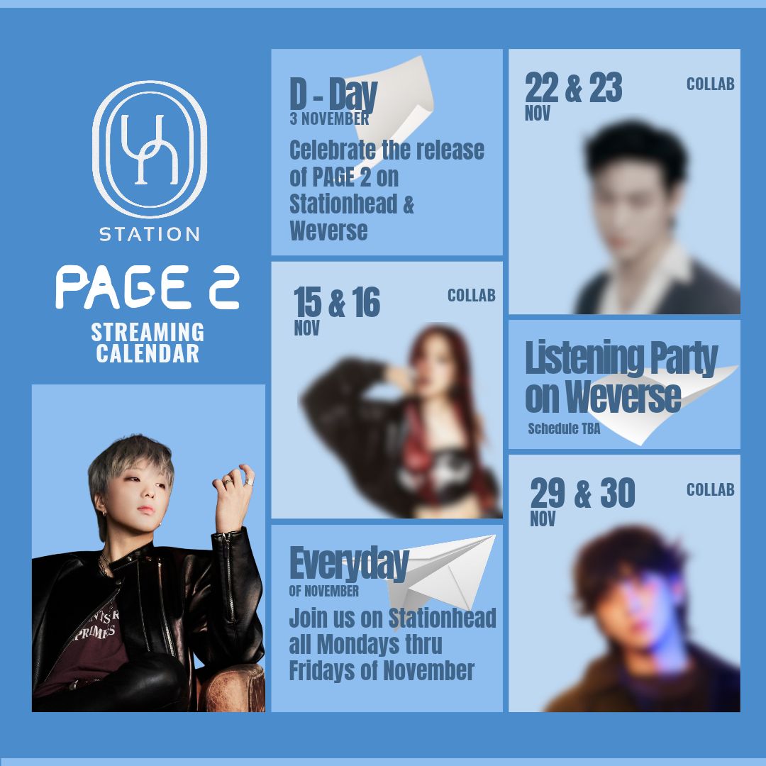 Bookmark this tweet to take note of our streaming schedule!

▪︎ Nov-3, 7pm KST
Stationhead &amp; Weverse
▪︎ Everyday on Stationhead
▪︎ Weverse Schedule TBA
▪︎ Nov 15-16, 22-23, 29-30
Stationhead Collab

PAGE 2 ME AT 6PM TODAY
#KangSeungyoon_Page2_Me 
#KangSeungyoon #강승윤