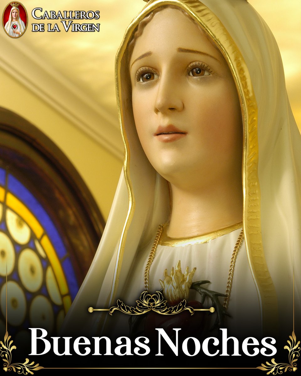 Buenas noches, Madre del Cielo. Te confío mi descanso y mis pensamientos. Envuelve mi alma en tu paz, aleja toda preocupación y haz que mañana despierte en la certeza de tu amor. 🌙