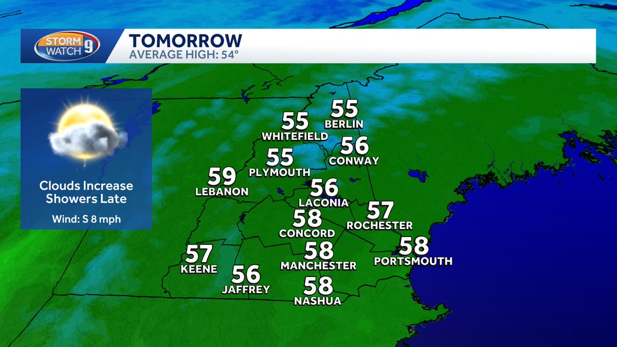 Tomorrow's forecast to help you plan ahead here #WMUR #NH #NHwx ->