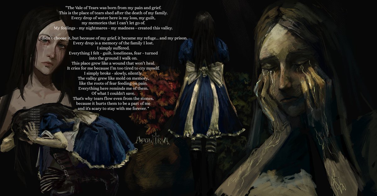 gw4ll1's tweet image. because it hurts them to be a part of me
and it&apos;s scary to stay with me forever..

i love this work i don&apos;t know why it&apos;s still innoticed it deverves it
i thoughtabout it for a looong time when i was writing the text
#alicemadnessreturns