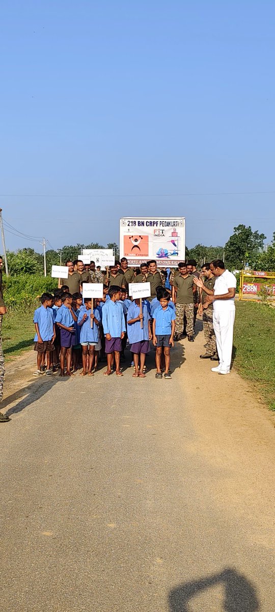 Crpf218's tweet photo. On the Special occasion of *National Unity Day* , Run for Unity and Fitness.
#NationalUnityDay https://t.co/BRsgUL4RpO