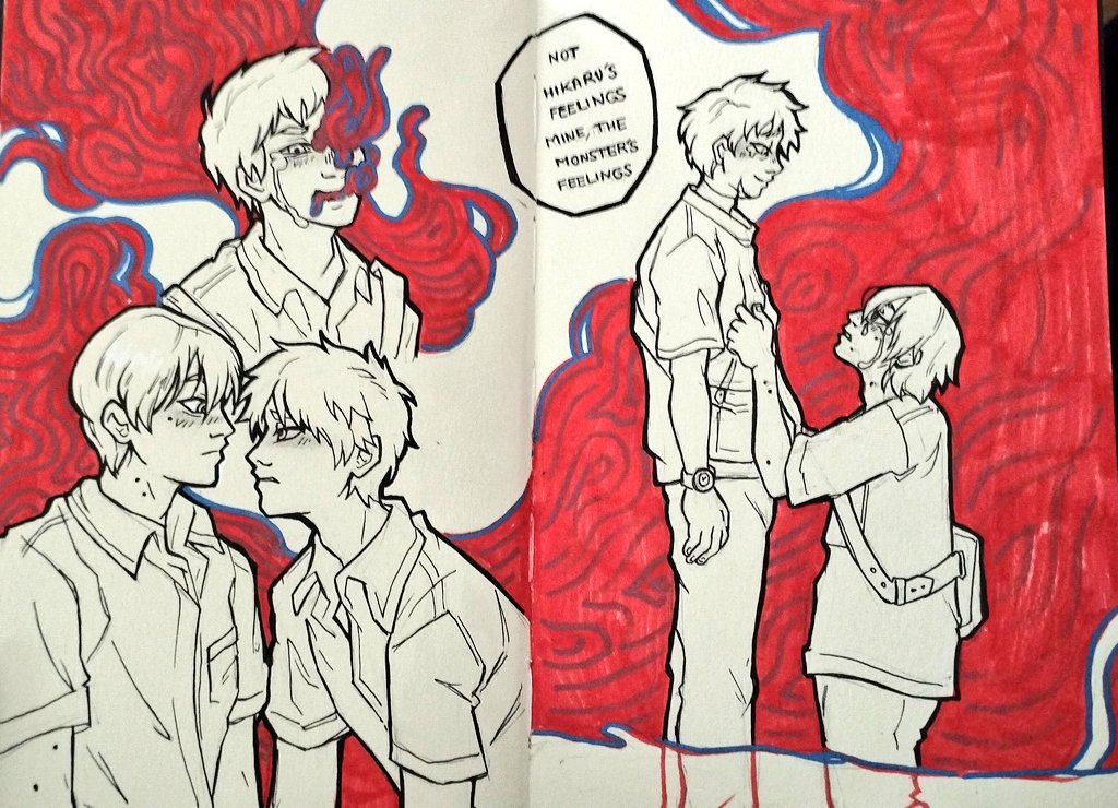 LadySandbox's tweet image. Quick sketch #thesummerhikarudied