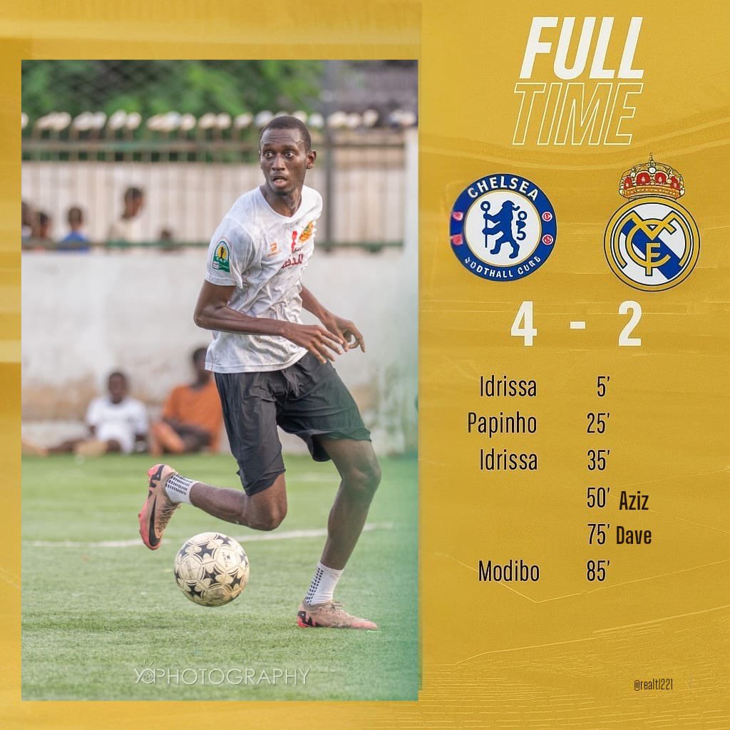 realmadridtl221's tweet photo. Défaite de l’équipe 4-2 face à @Chelsea_Team221 félicitations à eux et  du courage à toute l’équipe on reviendra plus fort in sha Allah ✍️🔥
@zizaaidara99 @DaiiveGalseiin 🤍 sont nos buteurs https://t.co/wwCYl5kQ3m