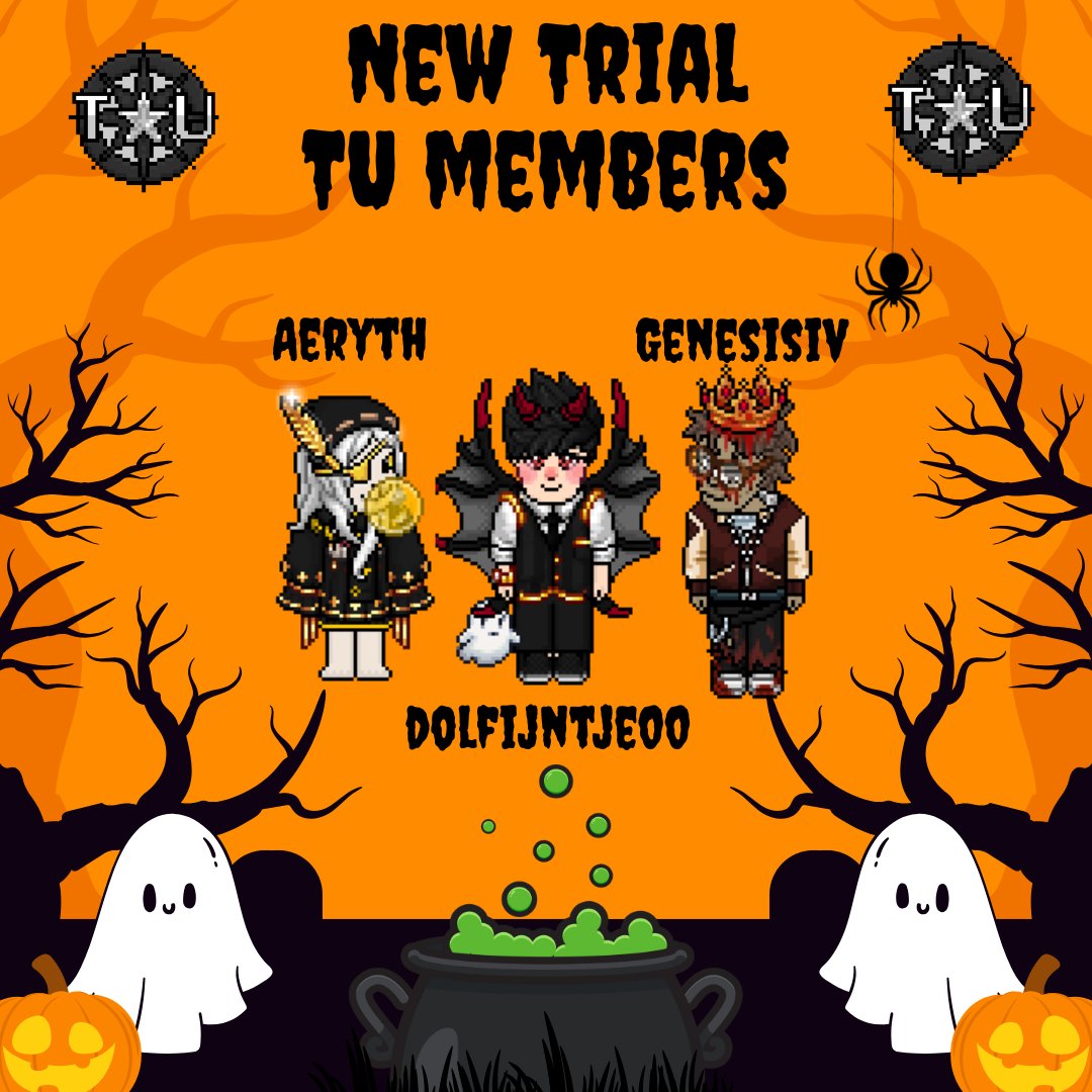 Fresh spirits have joined TU this spooky season! Welcome, new Trial TU members! | created by ,Clo #Habbo #HIA #HIATransferUnit