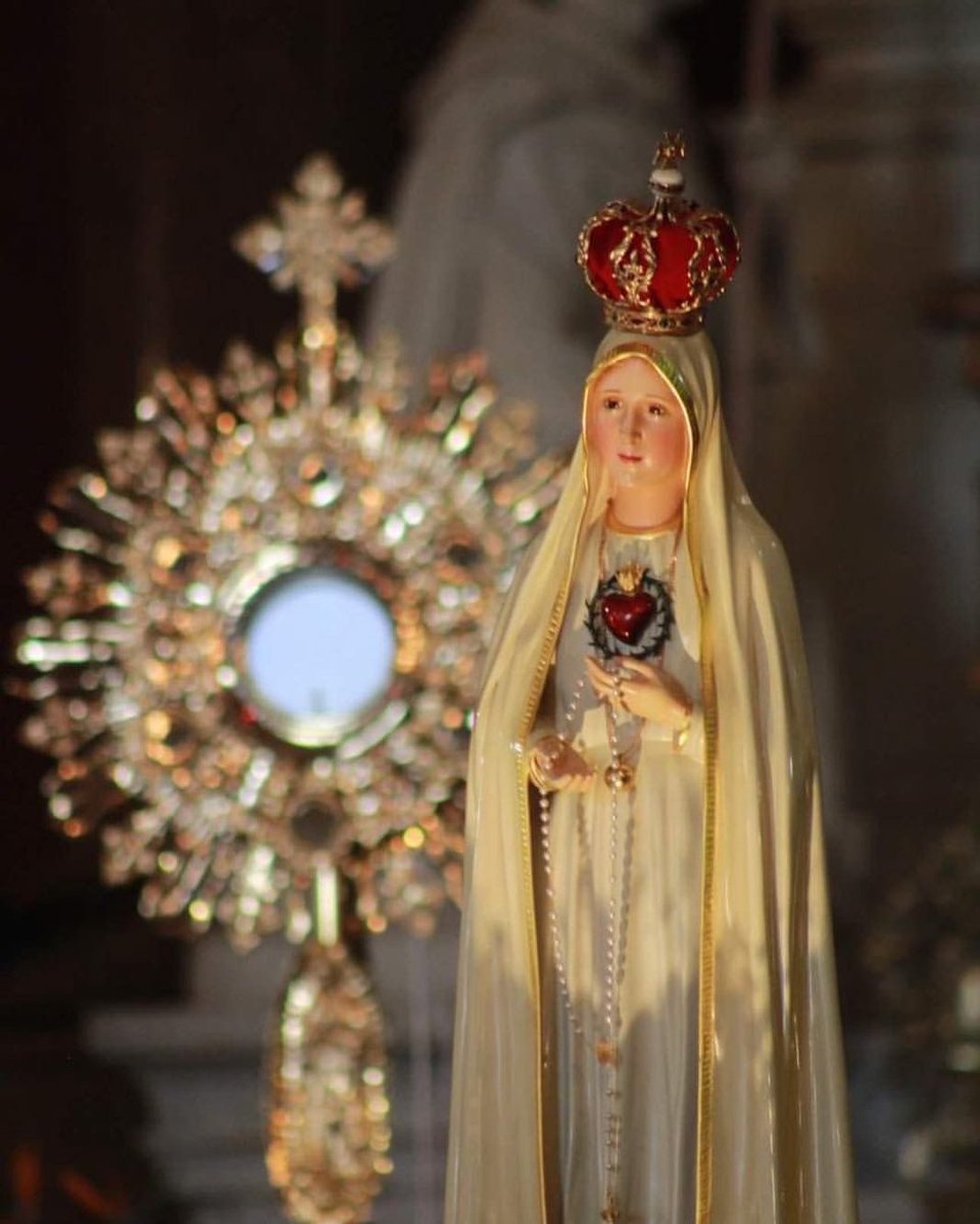 𝗤𝘂𝗲𝗲𝗻 𝗠𝗼𝘁𝗵𝗲𝗿 𝗠𝗮𝗿𝘆 𝘀𝘁𝗮𝗻𝗱𝘀 𝗯𝗲𝗳𝗼𝗿𝗲 𝘁𝗵𝗲 𝗦𝗼𝗻.
She leads us to the same Heart she carried beneath hers. ❤️‍🔥