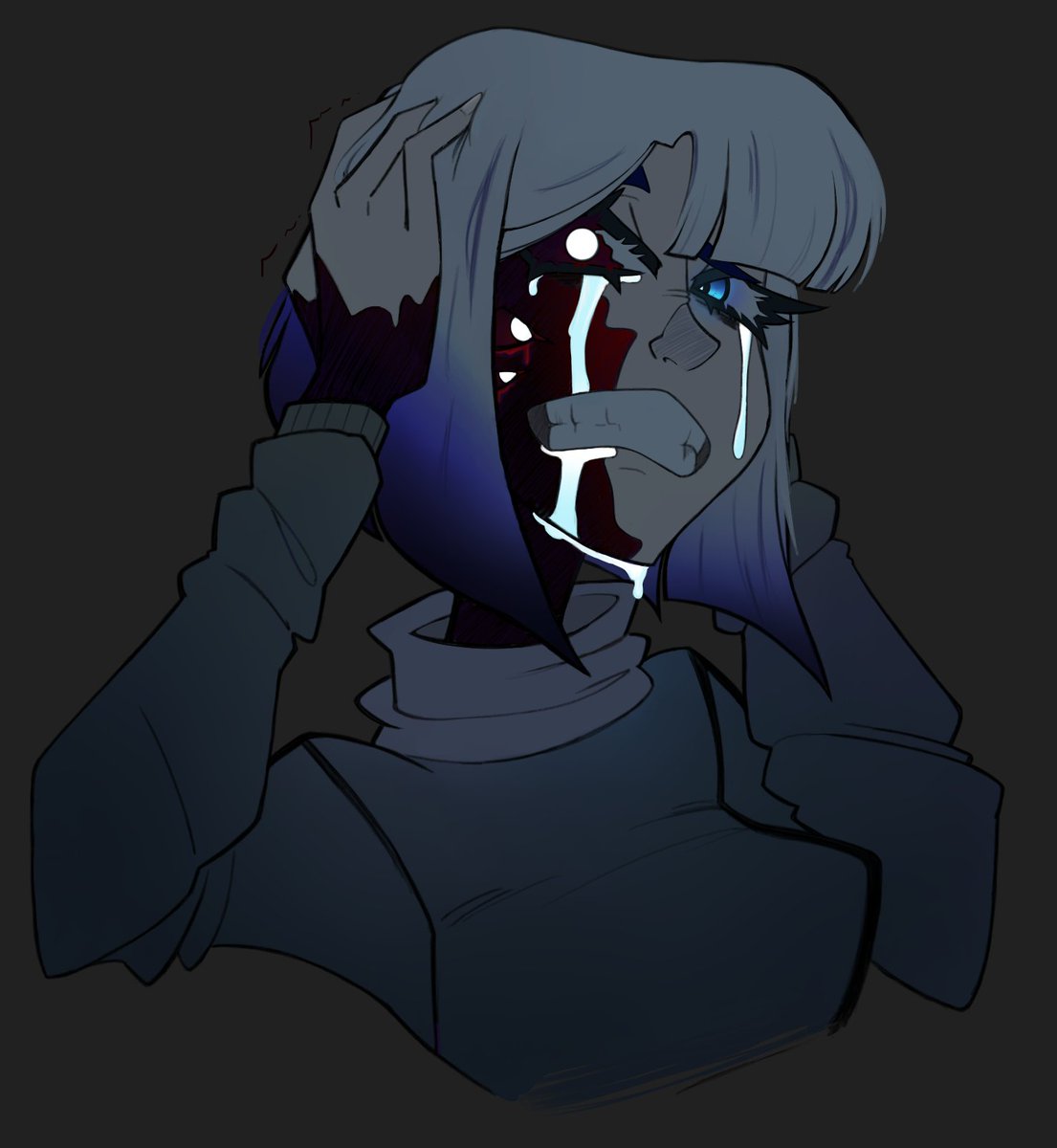 Happy Halloween! 
Though it's already two days late...!
...I regret my decisions.