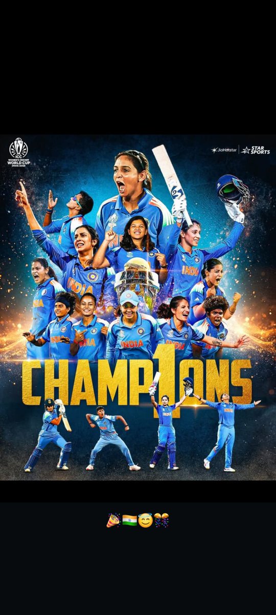 इतिहास रच दिया टीम इंडिया ने।
बधाई हो 
#IndianCricket 
#Champions 
#worldcup