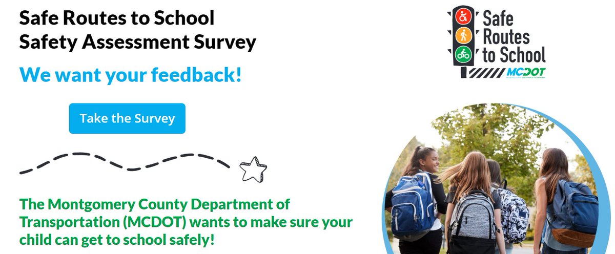 🚸ICYMI🚸
MCDOT is conducting safety assessment studies at 15 <a href="/MCPS/">MCPS</a> public schools throughout <a href="/MontgomeryCoMD/">Montgomery County MD Government</a> and is requesting parents/guardians whose kids attend these schools to complete their schools survey✏️!
▶️ow.ly/3iCv50XjMm6 <a href="/VisionZeroMC/">Mont Co Vision Zero</a> <a href="/MCPSEspanol/">MCPS en Español</a> <a href="/MCPSSafety/">MCPS Safety</a>