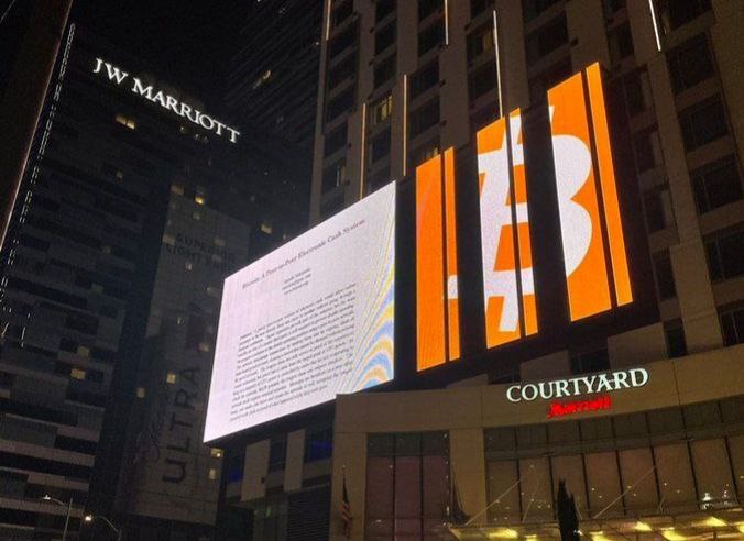 CGIindicator's tweet image. 🔊JUST IN: The Bitcoin White Paper displayed in Los Angeles⚡