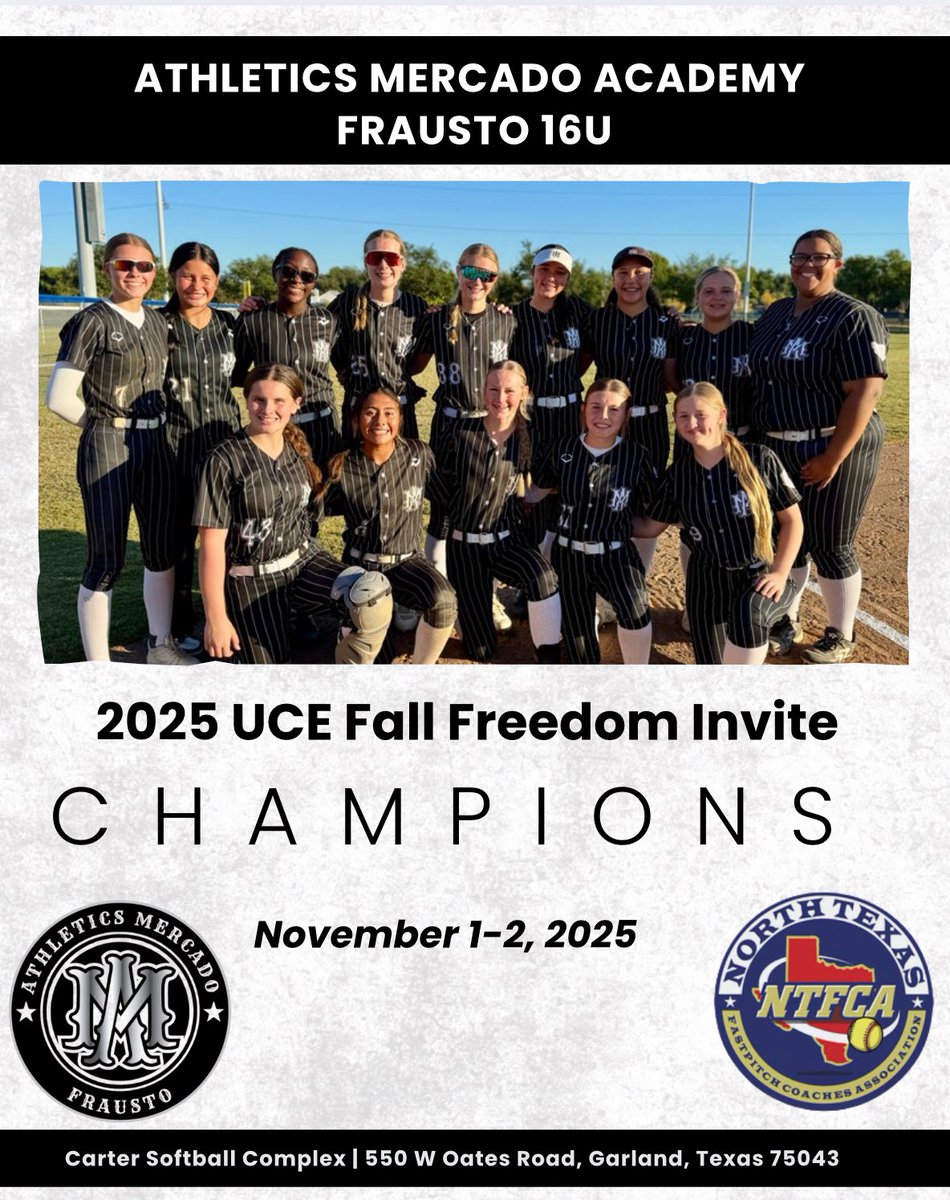 AMAFrausto's tweet image. 🏆 Champions! 🏆
Your Frausto girls came away UNDEFEATED this weekend! They battled hard for the name on the chest and for the girls to their left and right. Couldn’t be prouder of this group and the heart they showed every game! #FamilyWeAre #TogetherWeCan #ChampionsWeWillBe