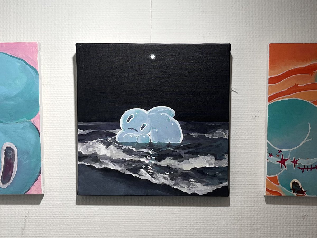 9kir9's tweet photo. 昨日のフリマでこの絵買ってくれた方ありがとうございます🐟🐟直接お渡し出来なくてすみません🐟🐟 https://t.co/hjI5hO6J8R