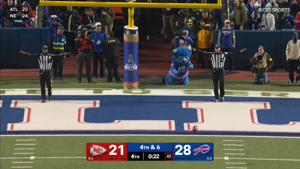 The Bills' kick was NO GOOD