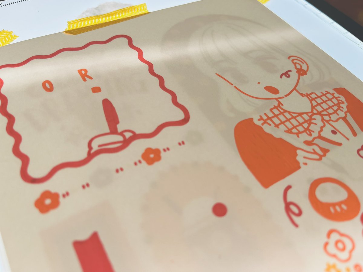 u_pandaruma's tweet image. 描いてる〜🙆‍♀️
トレース台を使ってたら夫に『なんて懐かしいものを…！？』と言われましたが私は去年トレース台デビューをしました…😌✨