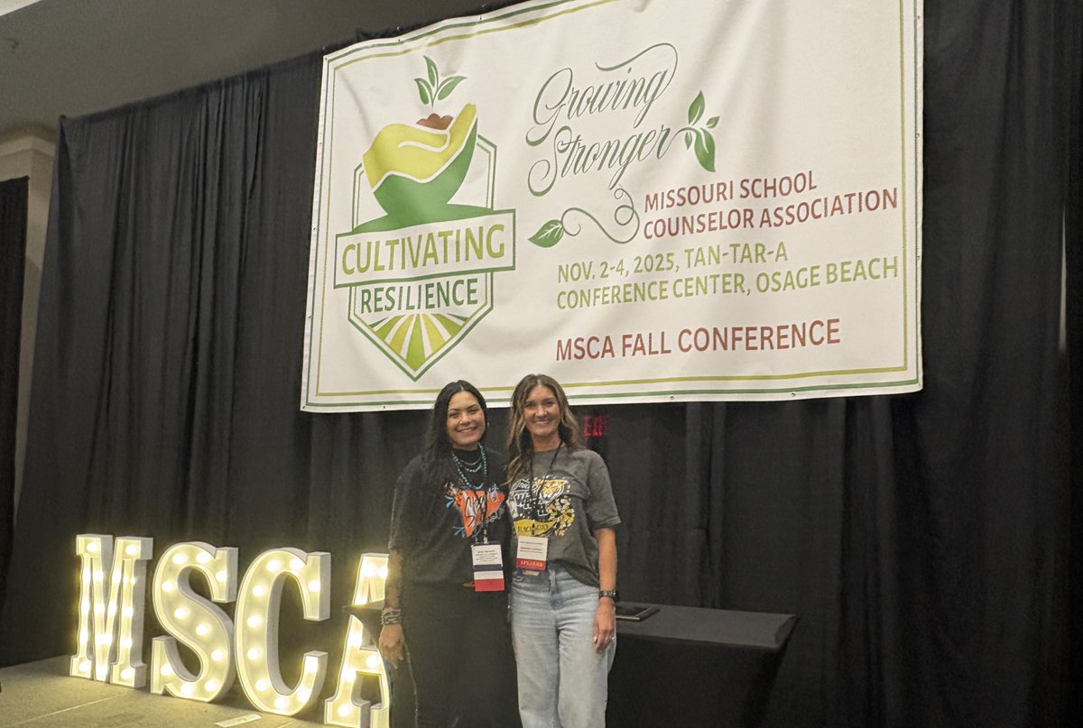 MoAESP's tweet image. We have partnered with the Missouri School Counselor Association to strengthen shared work supporting schools and students. 💪

At #MSCA conference, MAESP principals Johna Sutton &amp;amp; Amanda Jackson led a standout session on admin/counselor collaboration &amp;amp; impact! #WeLeadMO