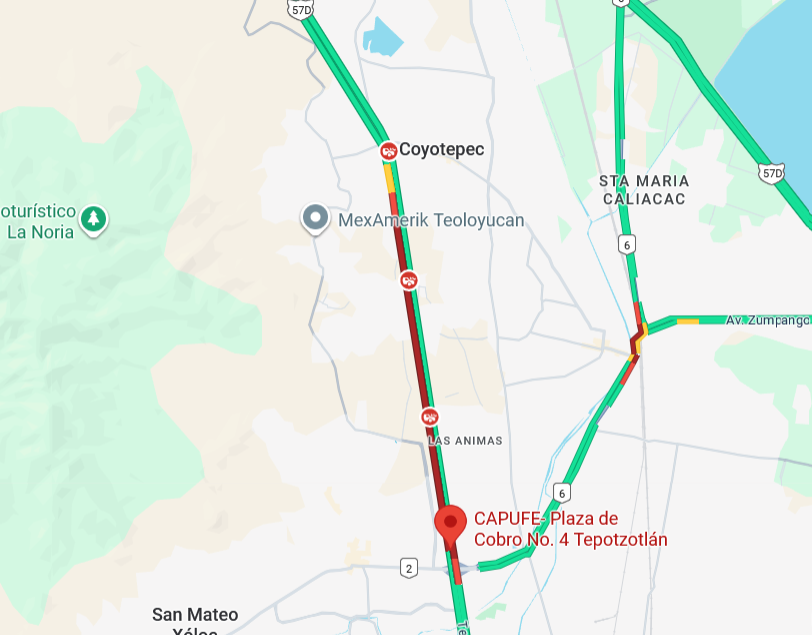 YaneliMeza's tweet photo. @CAPUFE 
Buenas tardes, vemos que hay trafico en la caseta de tepotzotlan Autop. México - Querétaro Km 43+300, El Trebol, 54610 Tepotzotlán, Méx., Mexico
Coordenadas: 19.715519123196813, -99.20753396223402 https://t.co/Nt0xceytdO