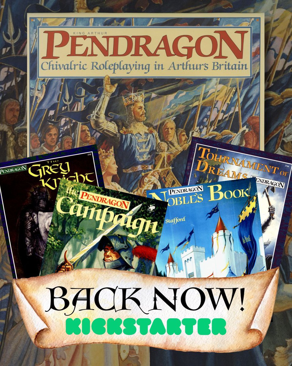 We are in the final days of our Pendragon Classic Kickstarter and multiple stretch goals have been unlocked!

Back now, while you can, and don't miss out!

kickstarter.com/projects/chaos…