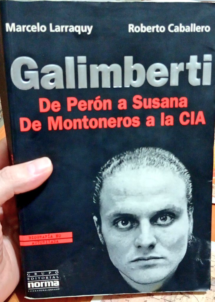 Galimberti. Un personaje único con mil matices y una única idea, la del coraje. En eso es borgeano, gaucho, criollo. Libro testimonio de los sótanos de la democracia, tal vez destellos que explican las causas de nuestra eterna ruina. Gracias <a href="/mlarraquy/">Marcelo Larraquy</a>
