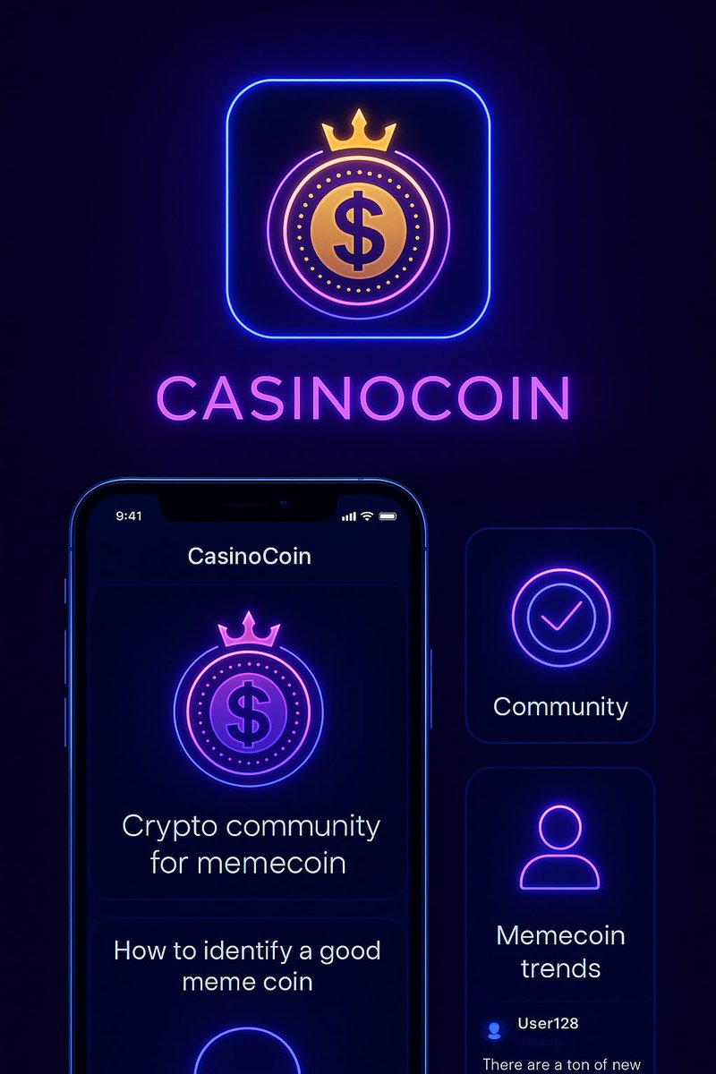 casinocoinue's tweet photo. Casino-Coin is entering the market.
Memecoins are casinos. The difference here is control.
The community decides the table and the profit flow.
This platform turns participation into real leverage.
We move together.

#CasinoCoin
#Memecoin
#CryptoCommunity
#Web3
#CryptoApp
#DeFi https://t.co/3tjaGSpcCP