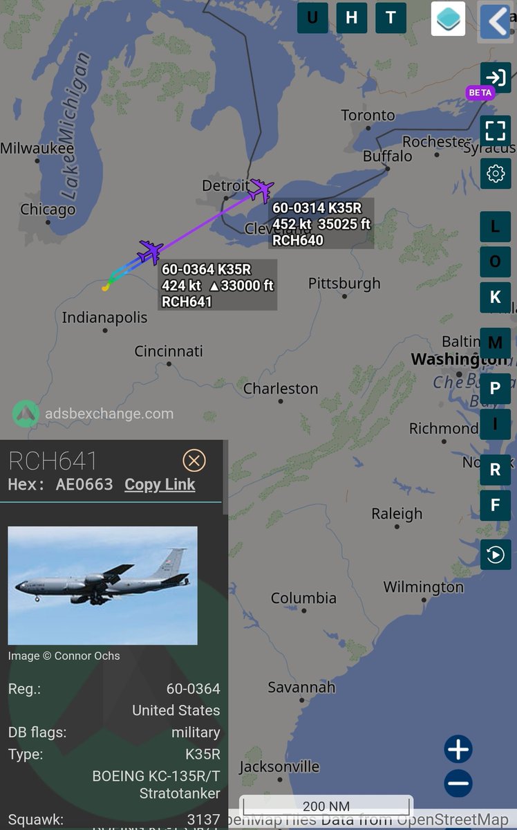 sipjack1776's tweet photo. KC-135R Stratotanker 2x
Tracking NE out of Grissom ARB
#AE0663/60-0364/RCH641
#AE04C9/60-0314/RCH640
@Borrowed7Time @MRAIDANya @Saint1Mil @Andyyyyrrrr https://t.co/ZnvWc0wC7f